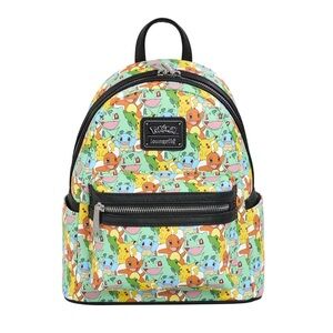 Pokemon Starters AOP Mini Backpack Loungefly New with Tags